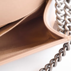Chanel Medium Chevron Taupe Latte Caviar