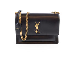 Saint Laurent Large Sunset Bag Black