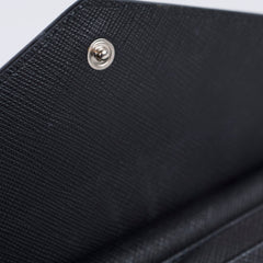 Prada Charms Saffiano Long Wallet Black