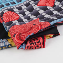 Hermes Carre Twill Silk 90x90 Blue/Red