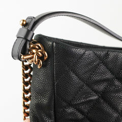 Chanel Caviar Country Chic Hobo Black