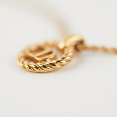 Chrisitan Dior Gold Logo Necklace Costume Jewellery