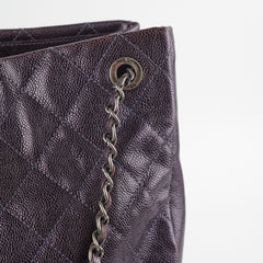 Chanel Dark Purple Caviar Shoulder Bag