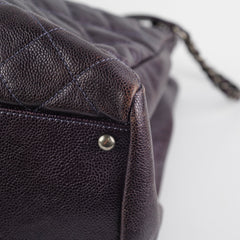 Chanel Dark Purple Caviar Shoulder Bag