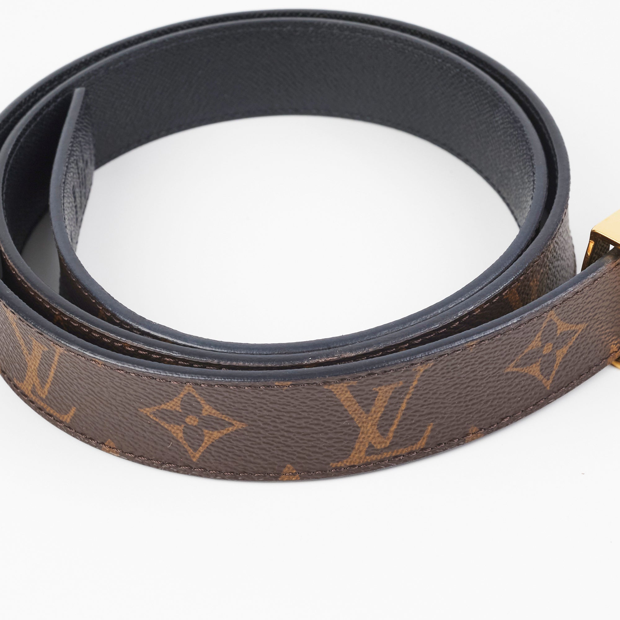 Authentic Louis Vuitton belt Brown Monogram Leather size 95/38 