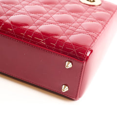 Dior Lady Dior Small Red Patent