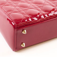 Dior Lady Dior Small Red Patent