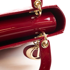 Dior Lady Dior Small Red Patent