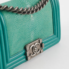 Chanel Small Turqoise Stingray Boy