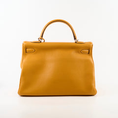 Hermes Kelly 35 Clemence Moutarde- P Square
