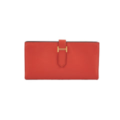 Hermes Bearn Red Wallet