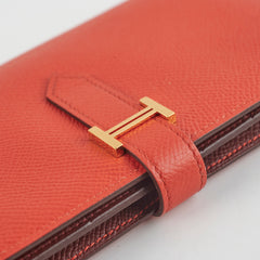Hermes Bearn Red Wallet