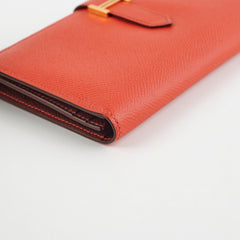 Hermes Bearn Red Wallet