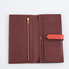 Hermes Bearn Red Wallet