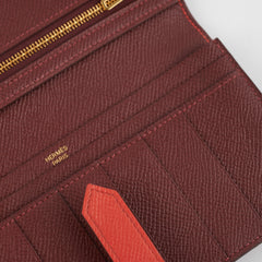 Hermes Bearn Red Wallet