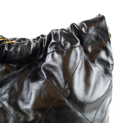 Chanel Small 22 Bag Black Goatskin
