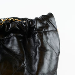 Chanel Small 22 Bag Black Goatskin