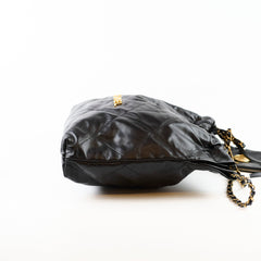 Chanel Small 22 Bag Black Goatskin