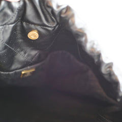 Chanel Small 22 Bag Black Goatskin
