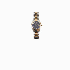 Rolex 31mm 1978 Diamond Black Face Watch Ref 6824