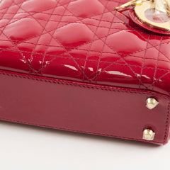 Christian Dior Mini Lady Dior Patent Red Crossbody
