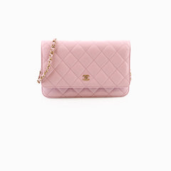 Chanel Wallet on Chain (WOC) Caviar Pink Microchip