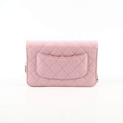 Chanel Wallet on Chain (WOC) Caviar Pink Microchip