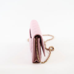 Chanel Wallet on Chain (WOC) Caviar Pink Microchip