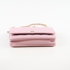 Chanel Wallet on Chain (WOC) Caviar Pink Microchip