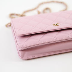 Chanel Wallet on Chain (WOC) Caviar Pink Microchip