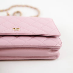Chanel Wallet on Chain (WOC) Caviar Pink Microchip
