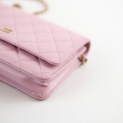 Chanel Wallet on Chain (WOC) Caviar Pink Microchip