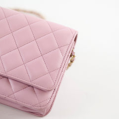 Chanel Wallet on Chain (WOC) Caviar Pink Microchip