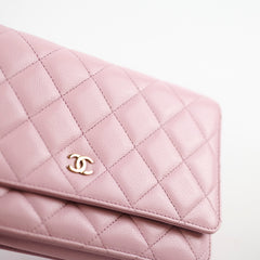 Chanel Wallet on Chain (WOC) Caviar Pink Microchip
