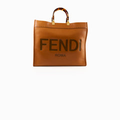 Fendi Sunshine Medium Shopping Tote Brown