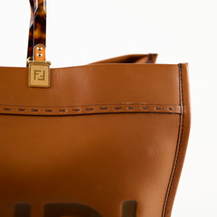 Fendi Sunshine Medium Shopping Tote Brown