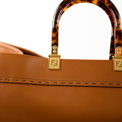 Fendi Sunshine Medium Shopping Tote Brown