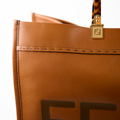 Fendi Sunshine Medium Shopping Tote Brown