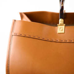 Fendi Sunshine Medium Shopping Tote Brown
