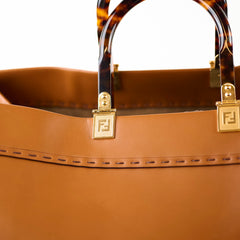 Fendi Sunshine Medium Shopping Tote Brown