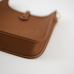 Hermes Mini Evelyn Clemence Gold W Stamp