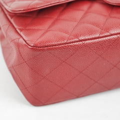 Chanel Classic Jumbo Single Flap Caviar Red - Series 12