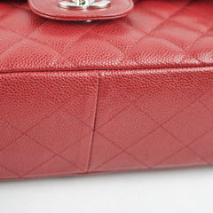 Chanel Classic Jumbo Single Flap Caviar Red - Series 12