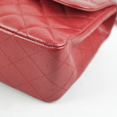 Chanel Classic Jumbo Single Flap Caviar Red - Series 12