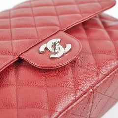 Chanel Classic Jumbo Single Flap Caviar Red - Series 12