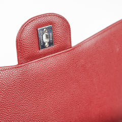 Chanel Classic Jumbo Single Flap Caviar Red - Series 12