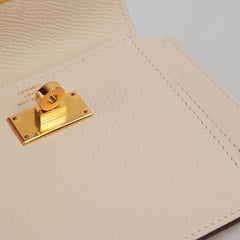 Hermes Kelly Pocket Compact Wallet Nata