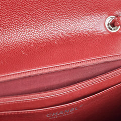 Chanel Classic Jumbo Single Flap Caviar Red - Series 12