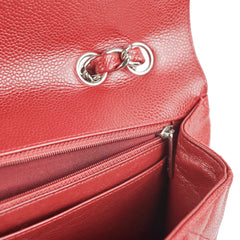 Chanel Classic Jumbo Single Flap Caviar Red - Series 12
