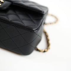 Chanel Mini Rectangular Top Handle Black Lambskin CGHW